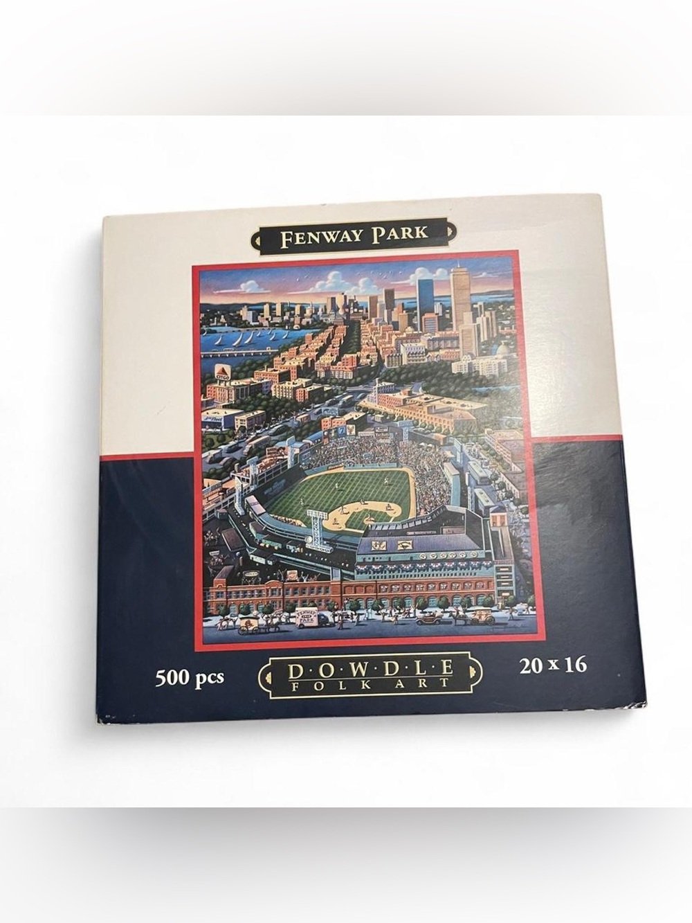 Dowdle Fenway Park 500 Piece Puzzle Complete 20x16 Folk Art Boston Baseball